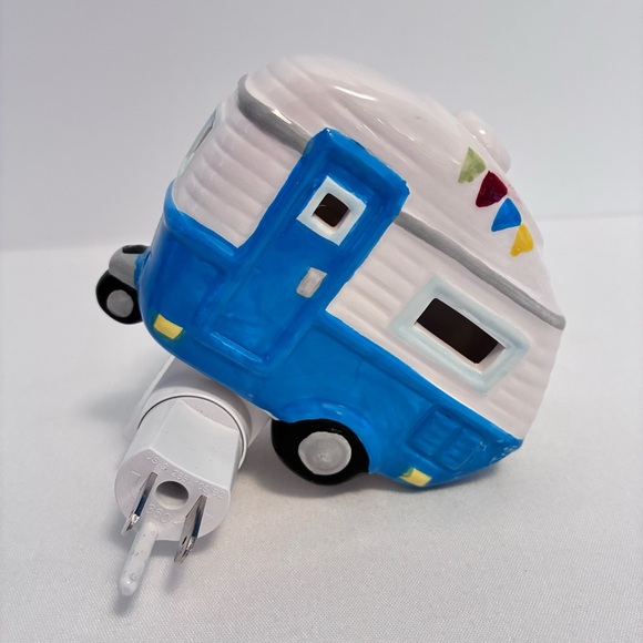 Retro Camper Ceramic Night Light Blue New - Picture 2 of 12
